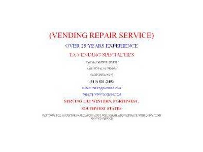 Vending Repair Services